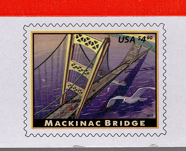 U.S. #U674 Priority Mail Mackinac Bridge