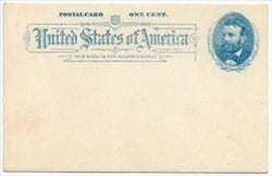 U.S. #UX11 blue Pres. Grant issue of 1891