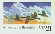 U.S. #UX131 Mint Canada Geese and Mountains