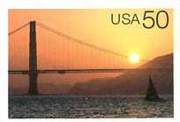 U.S. #UX283 Mint Golden Gate at Sunset