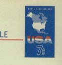 U.S. #UX49 Mint 7c Map of Continental United States