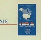 U.S. #UX54 8c Mint Map of U.S. 'For International Use'