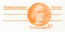 U.S. #UX66 Mint Samuel Adams - Patriot