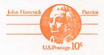 U.S. #UX75 Mint 10c John Hancock - Patriot