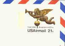 U.S. #UXC16 Mint Angel Gabriel Weather Vane