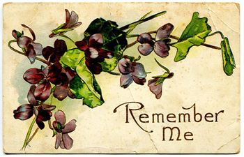 Remember Me Vintage Postcard