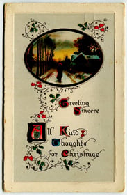 Greetings Sincere Vintage Postcard