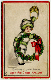 Christmas Joy Vintage Postcard