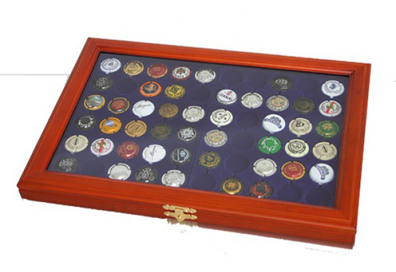 Glass Display Case For Champagne Caps