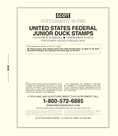 Scott US Federal Junior Duck Stamps #2 2009-2016