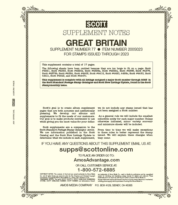 Scott Great Britain 2023 Supplement #76