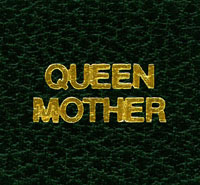 Scott Queen Mother Binder Label