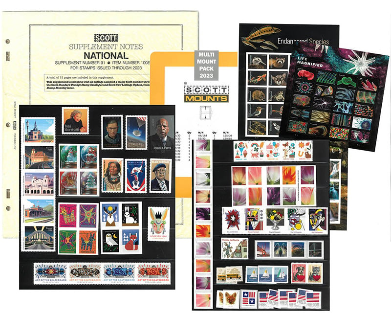 Scott National Supplement 2023 Set; Supplement, Mounts and Stamps