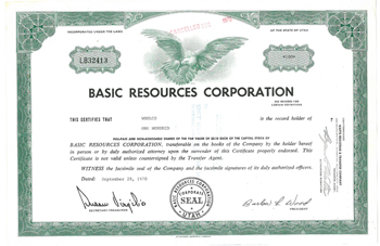 Basic Resources Corp (Type II)