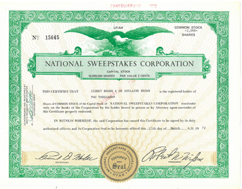 National Sweepstakes Corporation (Type II)