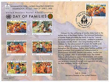 UN Intl Day of Families - NY FDC