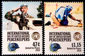 UN New York #1134-35 Peacekeepers MNH