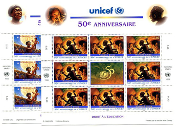 U.N. Geneva #294-95 Full Panes