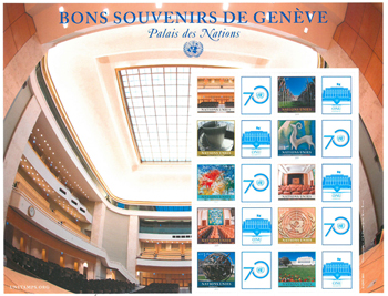 UN Geneva #606 Bons Souvenirs de Geneve