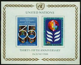 UN New York #324  Souvenir Sheet MNH
