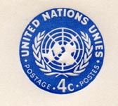 UN New York #U2 4c UN Mint Size 6