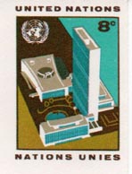 UN New York #U5 8c Mint Size 6