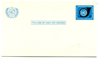 UN New York #UX4 Postal Card