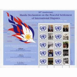 UN New York #1037 Manila Declaration Pane of 10