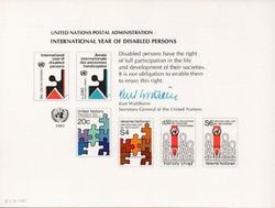 UN Intl Year of Disabled Persons