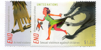 UN New York #1116-17 Violence Against Children MNH