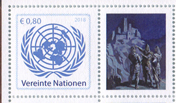 UN Vienna #622 U.N. Emblem issue of 2018