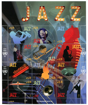 UN Vienna #542 Jazz Pane MNH