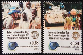 UN Vienna #586-87 Peacekeepers MNH