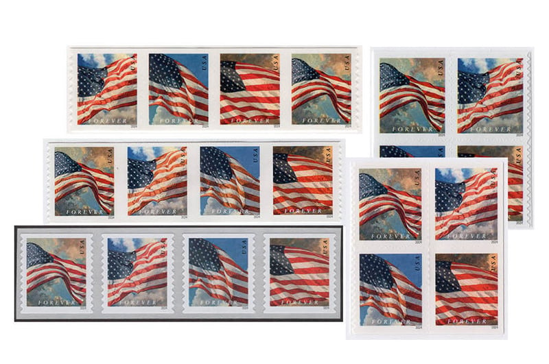 U.S. #5874a - #5890a Flags of 2024 Set