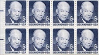 U.S. #1393ae Eisenhower Booklet Pane of 8 - Grey Dull Gum