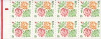 U.S. #1737a Roses Booklet Pane of 8