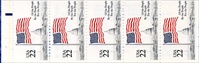 U.S. #2116a 22c  Flag Over Capitol Booklet Pane of 5
