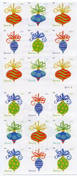 U.S. #4582b Holiday Baubles ATM Booklet of 18