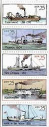 U.S. #2409a Steamboats Booklet Pane of 5
