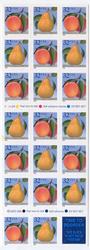U.S. #2494a Peach & Pear Booklet of 20