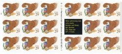 U.S. #2595a 29c Eagle and Shield (brown) Booklet of 17
