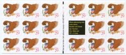 U.S. #2597a 29c Eagle and Shield (red) Booklet of 17