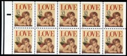 U.S.  #2959a Love Cherub Pane - Unfolded