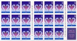 U.S. #3123a 32c Love Swans Booklet of 20 + Label