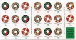 U.S. #3252e Christmas Wreaths Booklet of 20