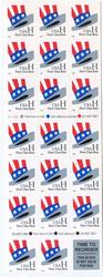 U.S. #3268c Uncle Sam's Hat 'H' Rate, Booklet of 20