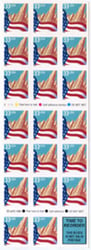 U.S. #3278e Flag Over City Booklet of 20 + Label