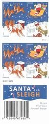 U.S. #4715b Holiday Santa and Sleigh Booklet of 20