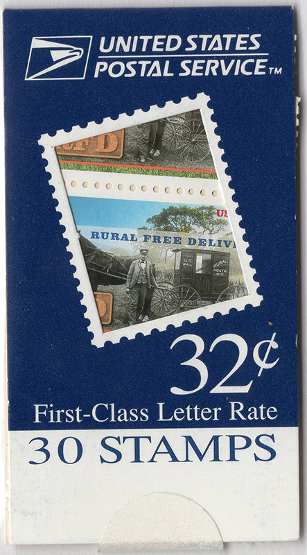 U.S.  #BK254 $4.80 Blue 32c Rural Free Delivery, #3090