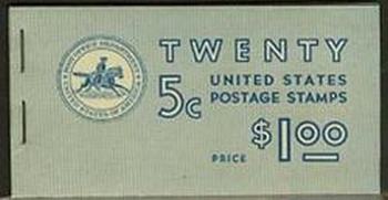 U.S.  #BK111 $1.00 Mr. Zip (Blue), #1213a, slogan 2